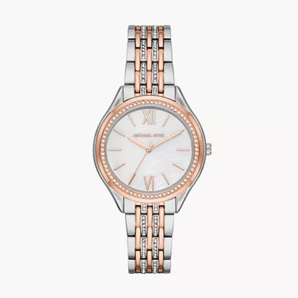 Michael kors watch |MK7077 women Mindy three-hand two- Tone steel watch